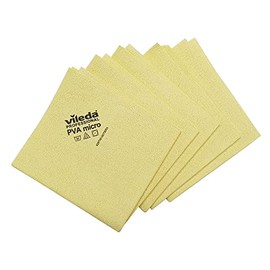 cubex professional Multi-Purpose PVA Micro Microfibre Cloths for 100% Safe and Effective Cleaning (Yellow, 5 Cloths)
