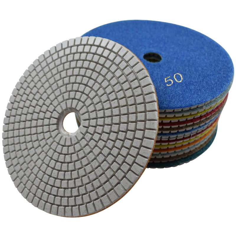 Konfor Wet 6" 7-Step Diamond Polishing Pads Flexible Sanding Tools