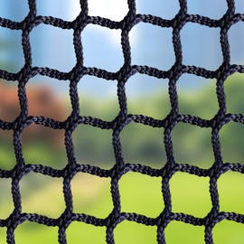 BERADNET Safety Net for Children, Cat Net for Balcony, Polyester Protective Net, Bunk Bed Net, Fall Protection, Stair Safety Net, Railing Protection Net, Knotless Universal Safety Net, Black (1 x 3 m)