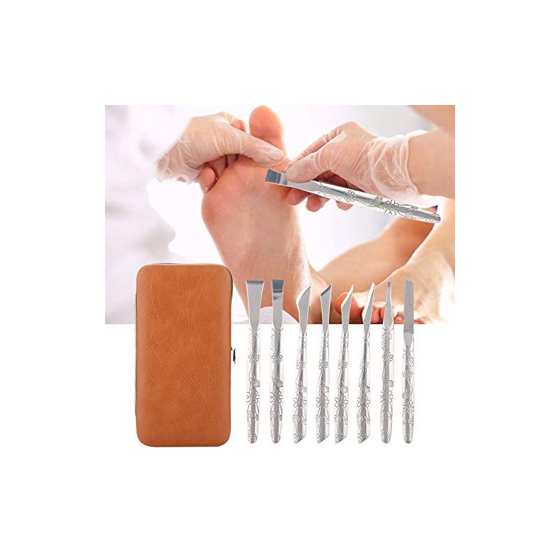 Kit Profesional de Pedicura, 8 Piezas de Limas de Acero