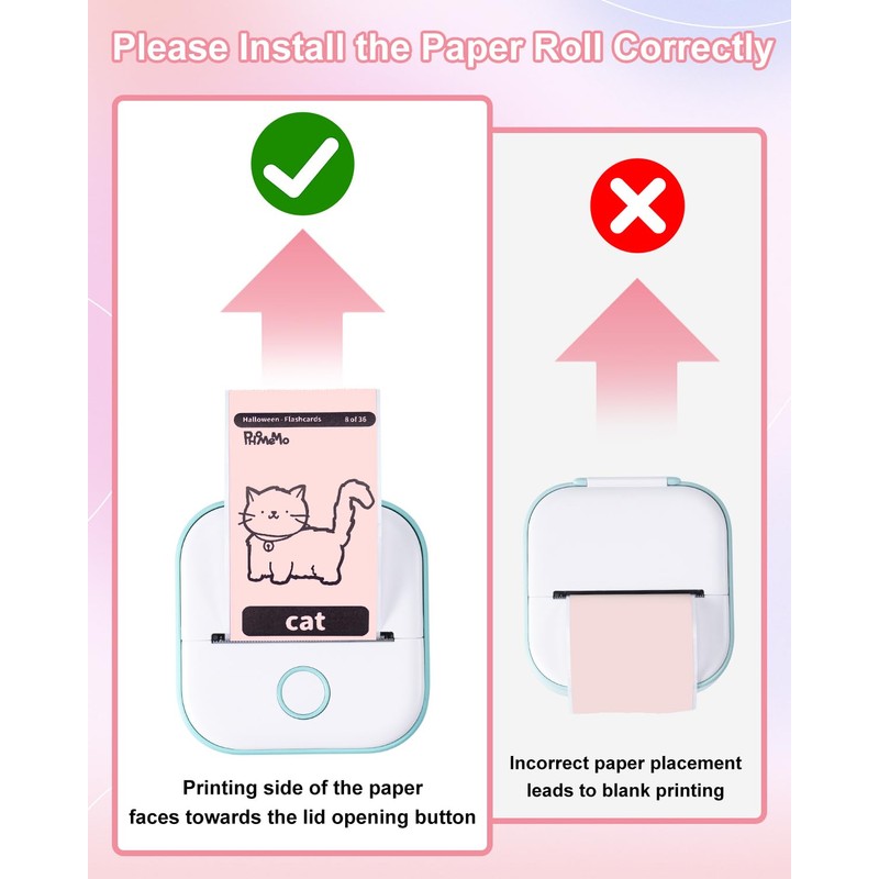 Memoking T02 / M02X / M02L Sticker Paper - Pink