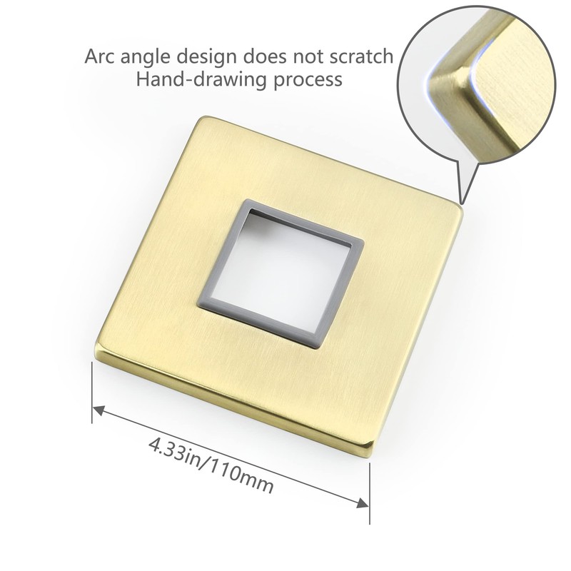 SKOWLL Shower Valve Kit Brushed Gold Shower Handle Valve Trim