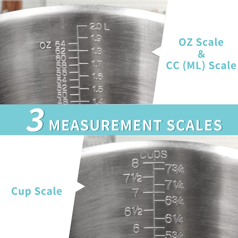 Measuring Cup, [Upgraded, 3 Measurement Scales, Including Cup Scale, ML