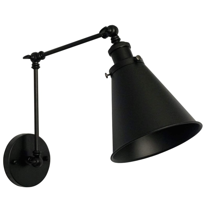 DZSUMY Industrial Black Wall Sconce Angle Adjustable Decorative Modern Farmhouse