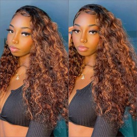 26 28 30 Inch P1B/30 Bundles Highlight Deep Wave Human Hair Bundles 1B30 Deep Wave Bundles Two Tone Black Mixed Light Brown Bundles Human Hair Ombre Brown Bundles