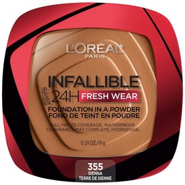 L’Oréal Paris L'Oreal Paris Infallible Up to 24H Fresh Wear Foundation in a Powder, 0.31 oz - Color: Sienna
