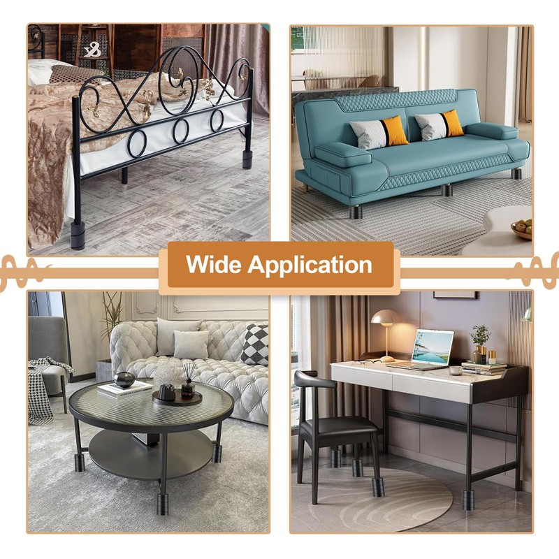 8 Pcs Bed Leg Protectors, Spiral Design Bed Frame Leg
