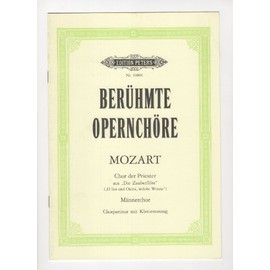 Mozart: Chorus of the Priests (Male Voice Choir and Orchestra) (EP10801): For Ttb and Piano, Sheet (Edition Peters)