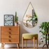 BAODANFU Decorative Mirrors Wall Mounted Mirror Drop Shape (Gold, 1-Pack)
