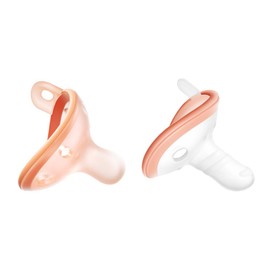 Garkoko Baby Pacifiers 0-6 Month, Soft Silicone Newborn Pacifiers with Large Air Holes, BPA Free, Set of 2 in Thumb & Nipple Shape