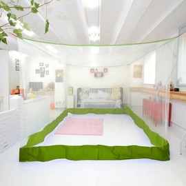 Expert-Crafted Domestic White 1-Person Square Mosquito Net for Indoor Beds (Large) Large Mosquito Net