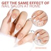 AILLSA Uñas Postizas Francesas de Gel, 180 Unidades, Largas, Almendradas,