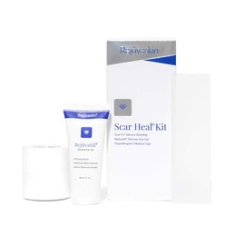 Rejuvaskin Scar Heal Kit - Scar Kit for Small to Medium Scar - Scar Treatment for Soften, Flatten, Reduce and Recover Scars - Scar Gel,1.5" x 5" Silicone Sheet and Medical Tape - Physician Recommended