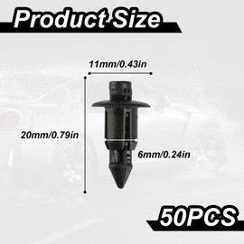 50 Pcs 6mm Plastic Fairing Clips for Bicycle Fairing Trim Panel Fasteners Clamps Clamps Rivets Plastic Bicycle Fairing Fixings