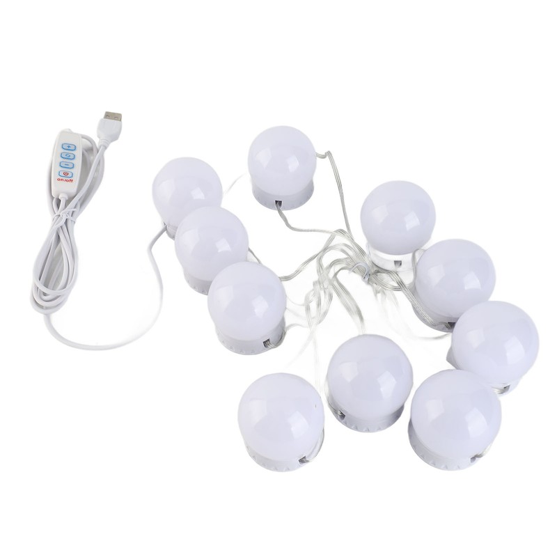 LED Makeup Mirror Lights Dimmable Bulb Warm/Cold Tones Dressing Mirror