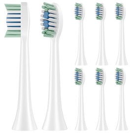 WL-T1009 Sonic Electric Toothbrush Replacement Brush Heads.8pcs, White. (Cannot be Used for Other Brands)