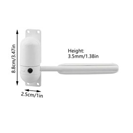 Automatic Spring Door Closer, Surface Mounted, Door Closure Zinc Alloy Body for Domestic, Commercial Use, for 10~60kg Door-White