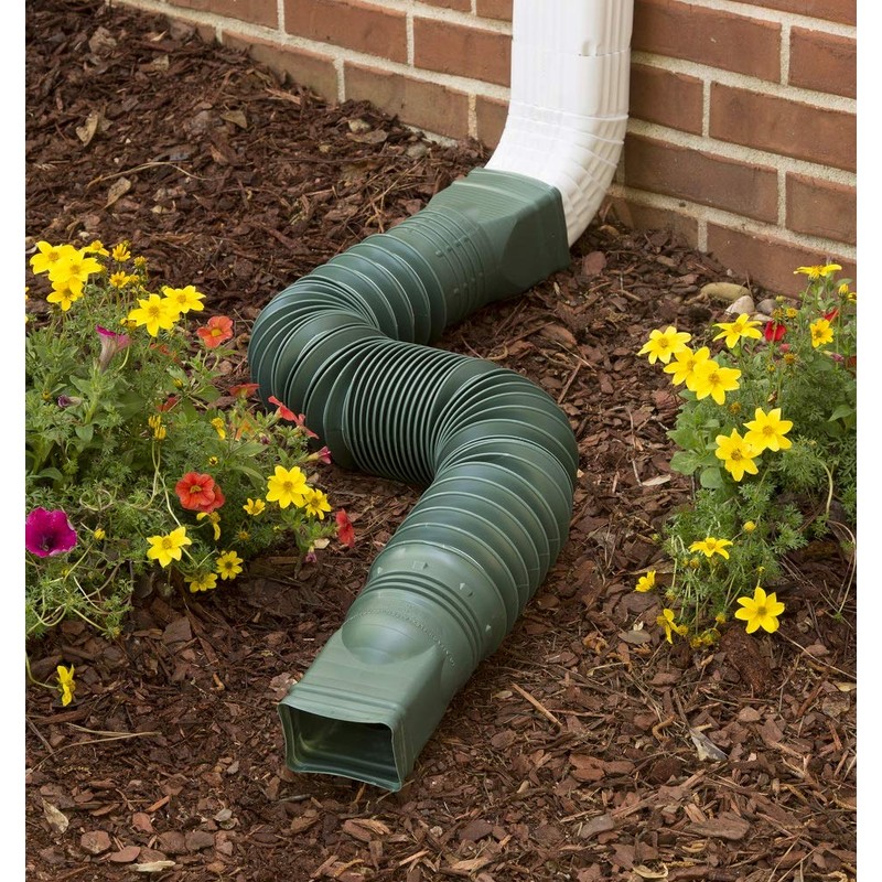 Flex-Drain 85011 Downspout Extension, Green