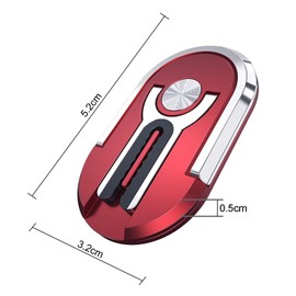 2 Stück Handyhalter fürs Auto, Finger Handy Ring Halterung, 360° Rotation, Multifunktionaler Universeller Handyhalter, Verwendet für Auto Luftaustritt, Hause (Schwarz + rot)