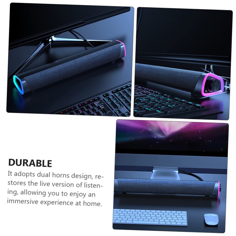 jojofuny Soundbar Box Wired Dual Speaker for Home Office and
