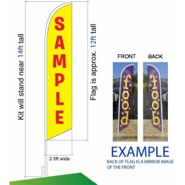 Feather Flag Nation Empanadas Advertising Feather Flag Banner Swooper Sign, Replacement Flag Only