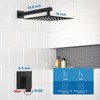 Cinwiny Matte Black 10 inch Wall Mounted Bathroom Rain Shower