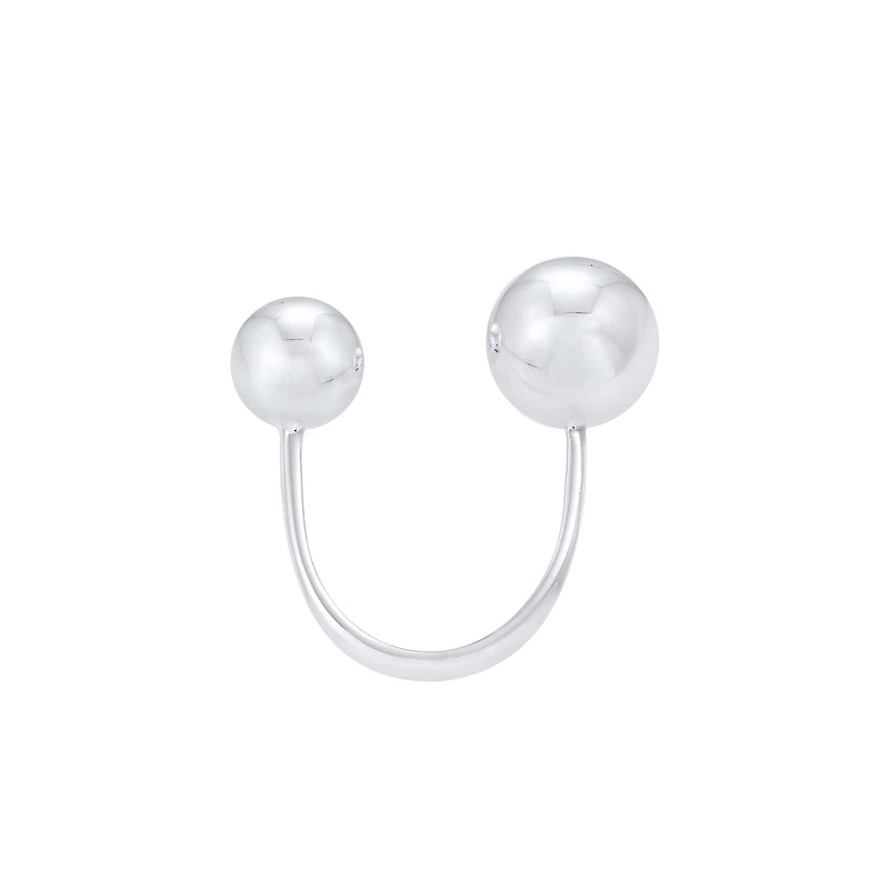 Elli Women's 925 Sterling Silver Adujstable Ball Ring