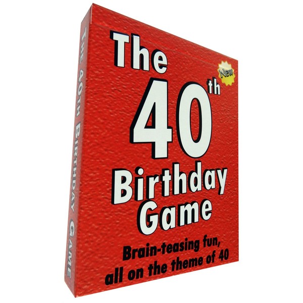 The 40th Birthday Game - amusing little gift or present idea for anyone turning forty. Fun as a 40th birthday party icebreaker.