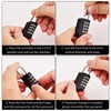 Vesaneae 4 Pack Padlock with Combination Code, Combination Lock, 4