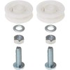 SPARES2GO Greenhouse Sliding Door Wheel Roller Kit (2 x 28mm