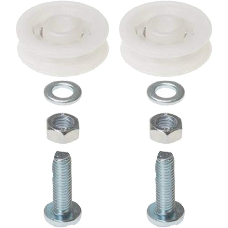 SPARES2GO Greenhouse Sliding Door Wheel Roller Kit (2 x 28mm