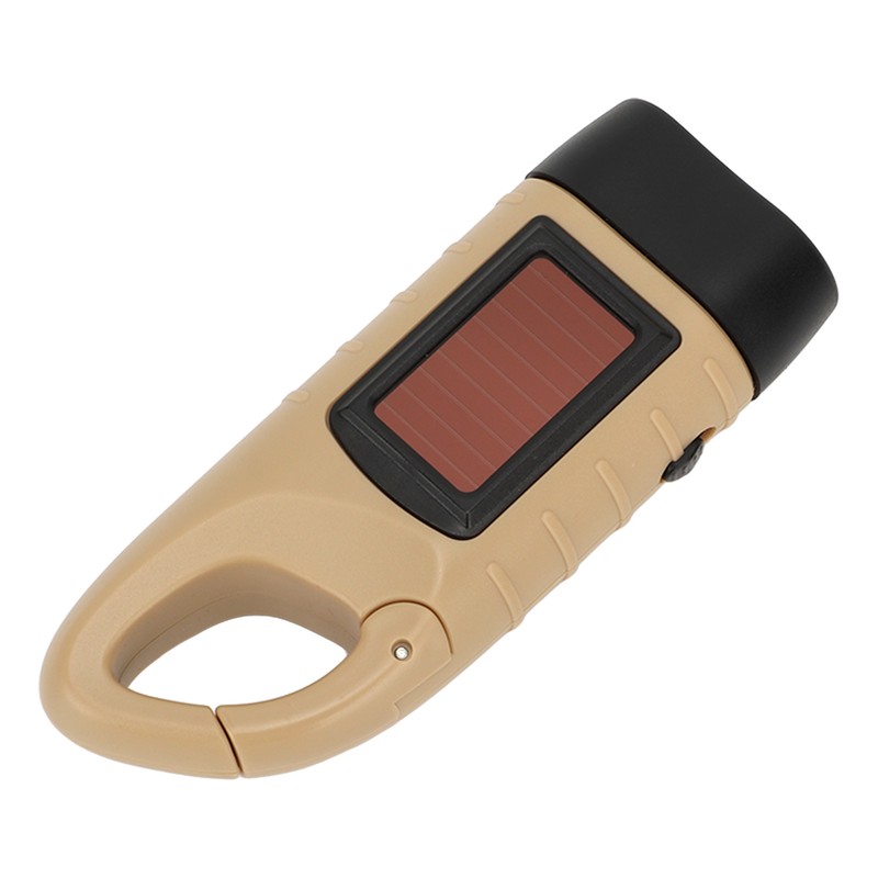 Hand Crank Solar Powered Flashlight Emergency Rechargeable LED Flashlight Self