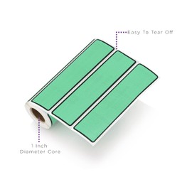 Carstens Adhesive Sticker Labels, 5 3/8” x 1 3/8”, Binder Labels for 1.5” – 4” Ring Binder Spines, Aqua, Roll of 200