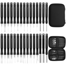 Pin Tool Car Set, 30 Pieces Terminal Removal Removal Tool for Car, Terminal Removal Tool Set, Car Cable Plug Removal Tool (Black)