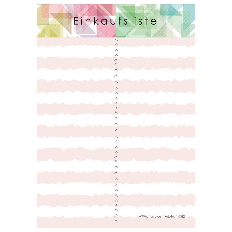PRICARO A6 Mosaic Shopping List (Pack of 5)