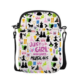 VAMSII Broadway The Musical Merchandise Witch Glinda And Elphaba Crossbody Bag Good Witch Bad Witch Gift (CAWitchCrossbody)