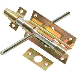 KOTARBAU® Bolt Bolt 150/16 Lock Bolt on Both Sides Galvanised Yellow Metal Gate Bolt Push Bolt Door Bolt Door Bolt Gate Slider Stable Door Lock Bolt