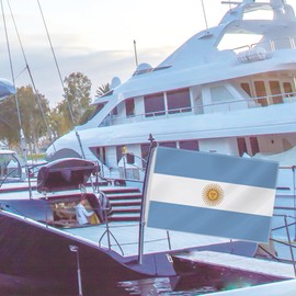 Argentina Small Flag,12×18 Inch Two Layer Fabric Small Banner,1×1.5 FT Argentine Nautical Decor,Mini Digital Printed 150D Polyester Banner With Brass Grommet