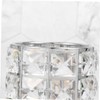 IWOWHERO Makeup Brush Holder Large Silver Hollow Lace Crystal Cosmetics