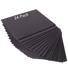 24 Ct Sheets Black EVA Cosplay Foam in 9” x 12’’ Sheets; High Density Thick Foam 85 kg/m³, 6mm (1/4”); Great for Costumes, Props, Armor, Masks, Arts and Crafts Projects