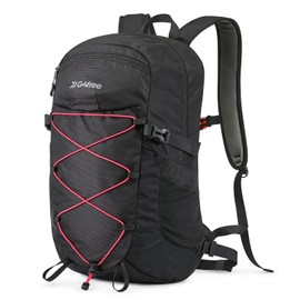 G4Free 30L Hiking Travel Backpack Outdoor Water Repellent Camping Daypack for Men Women (Black)