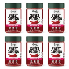 Pereg Sweet Paprika Spice (4.25 oz x 6 Pack) - Mediterranean & Hungarian Style Sweet Chilli Powder Seasoning - Non-GMO & Gluten Free & Non-Irradiated
