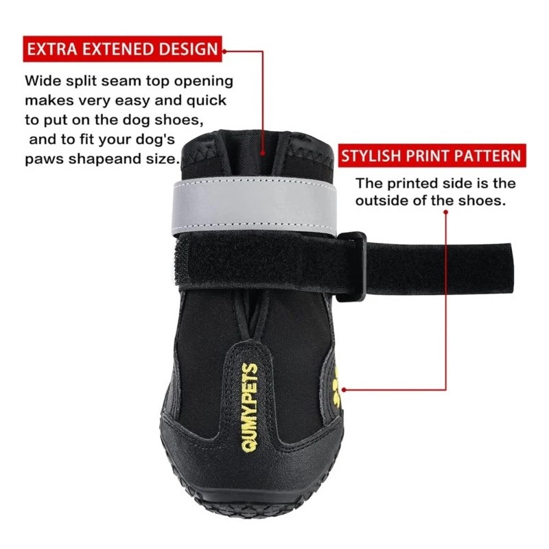 QUMY Dog Shoes for LARGE Dog Boots & Paw Protectors