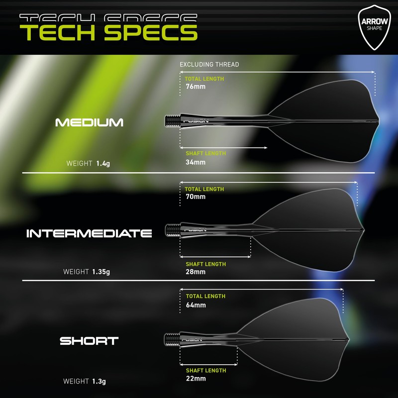 WINMAU Darts Fusion Integrated Flight & Shaft System - Arrow