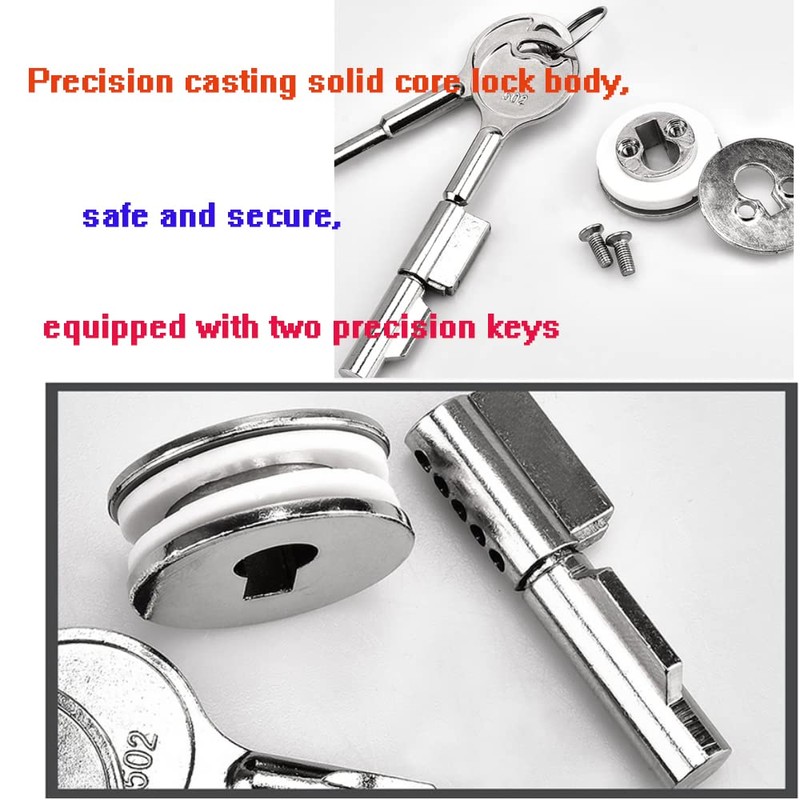 WANLIAN Glass Lock Sliding Door Lock with Key