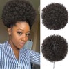 AISI QUEENS Afro Puff Drawstring Ponytail for Black Women, Black
