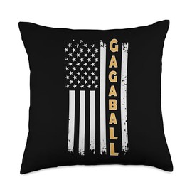 Gaga Ball Ninja USA Funny Gagaball Pit Dodgeball Gaga Ball Throw Pillow