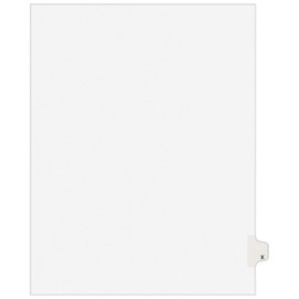 Avery Legal Dividers, Premium Individual Tab Titles, Letter Size, Side Tabs, X, Pack of 25 (01424)