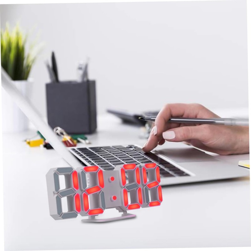 Ipetboom LED Digital Alarm Clock with USB Charging Brightness Temperature