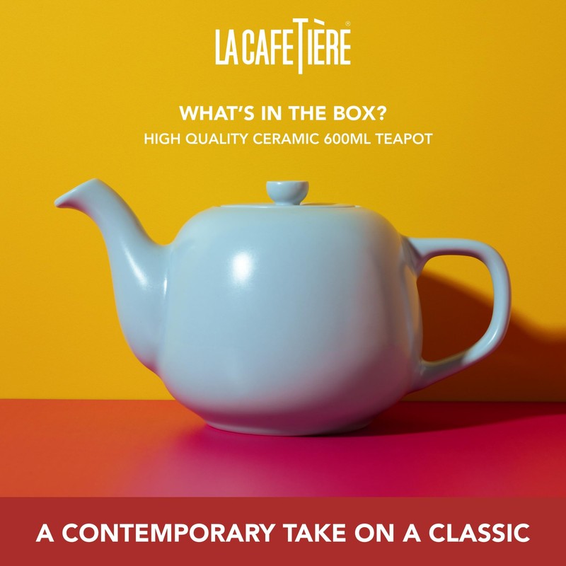 La Cafetière Classic Teapot in Sky Blue Colour, Traditional Tea
